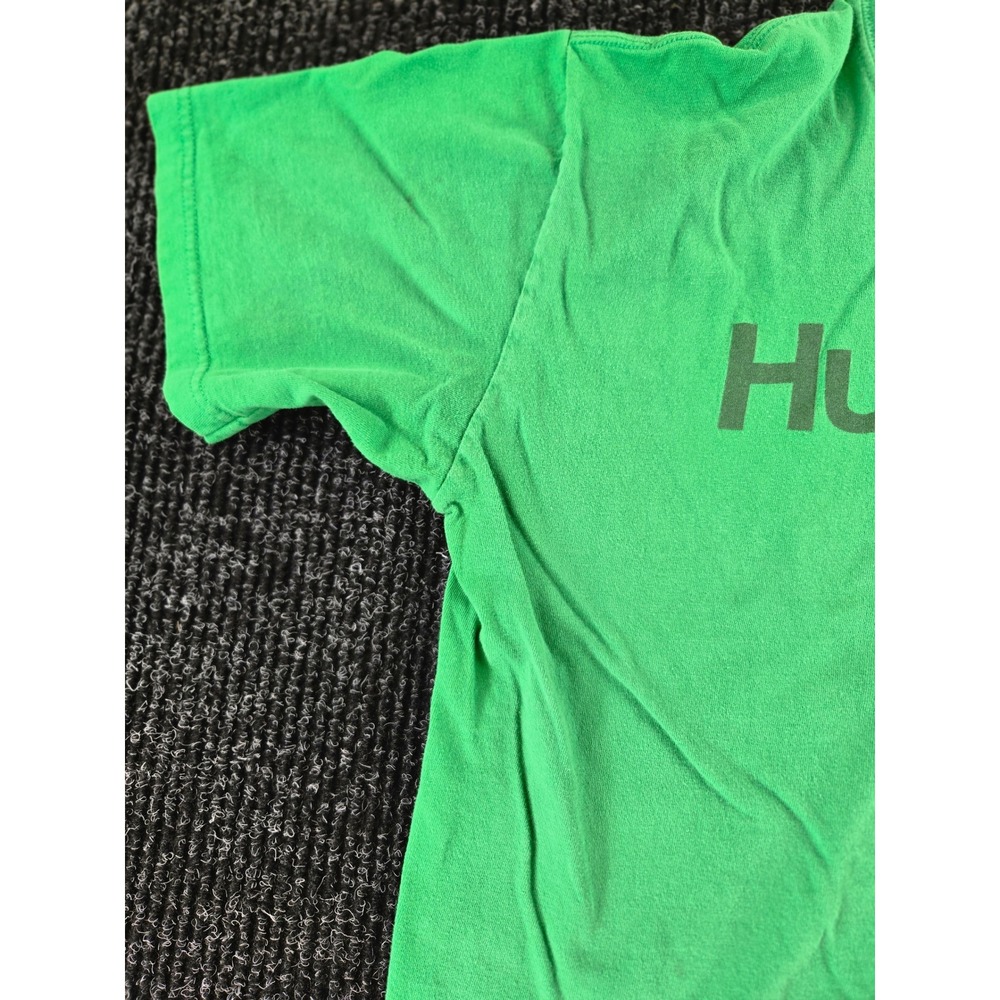 Hurley Mens Las Vegas NV Graphic T-Shirt Green Large Short Sleeve Cotton Tee - Picture 8 of 10